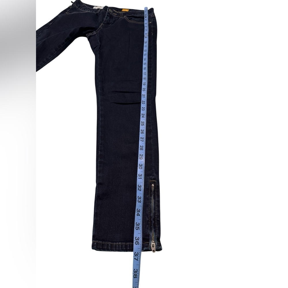 Pilcro and The Letterpress Low Rise Straight Leg Jeans Womens 26 Zipper Ankles - Picture 6 of 8